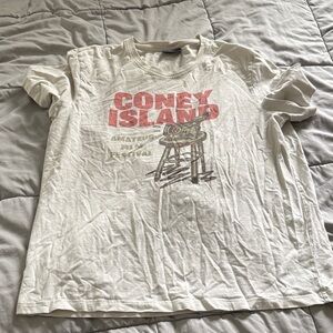 Coney Island Graphic Short Sleeve Tee - White